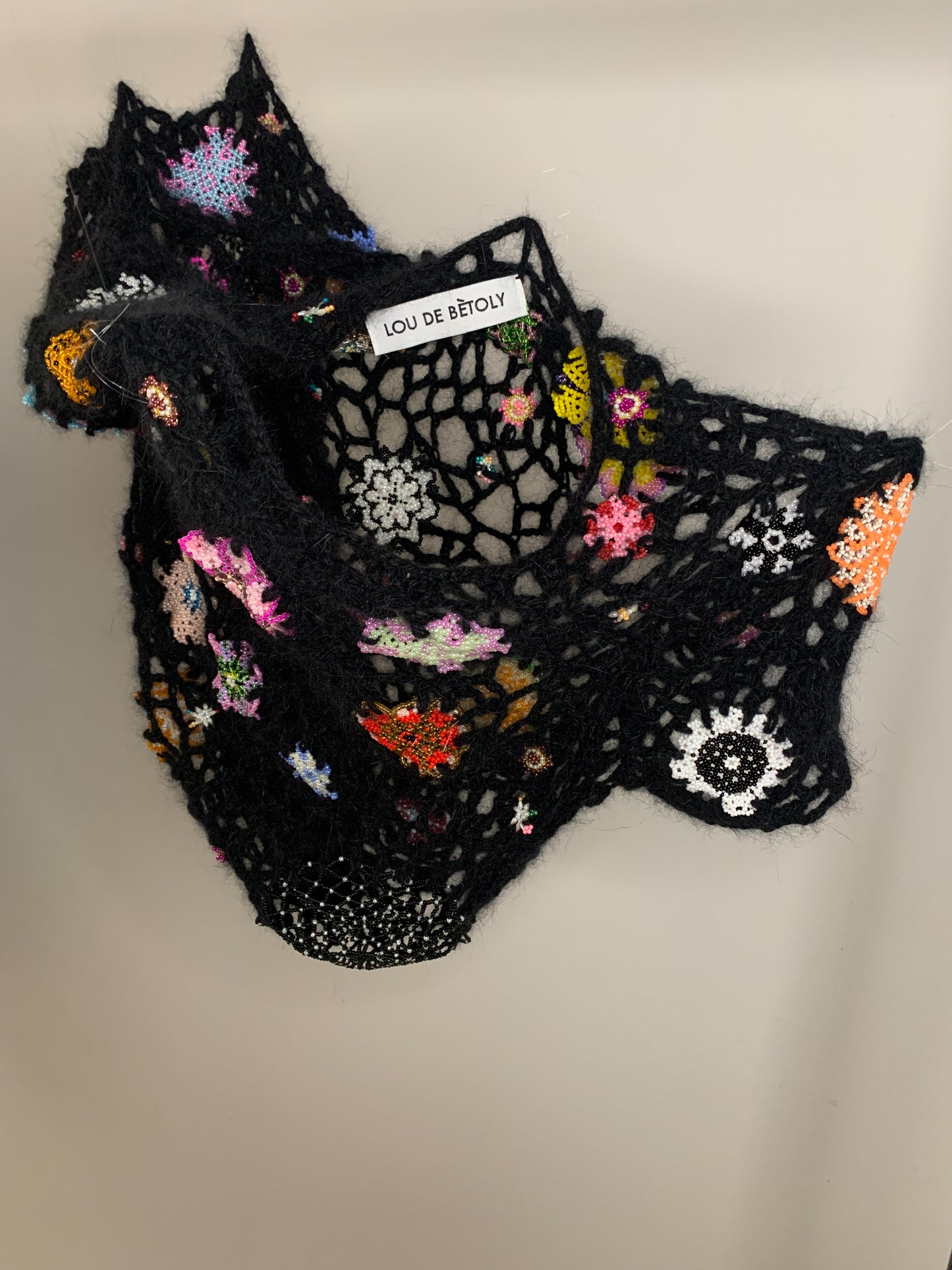 Bead Weaving Top Black-Lou de Bètoly-APOC STORE