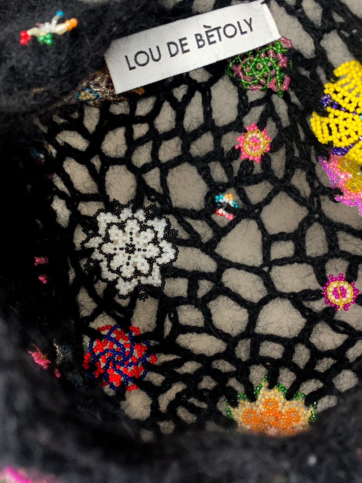 Bead Weaving Top Black-Lou de Bètoly-APOC STORE