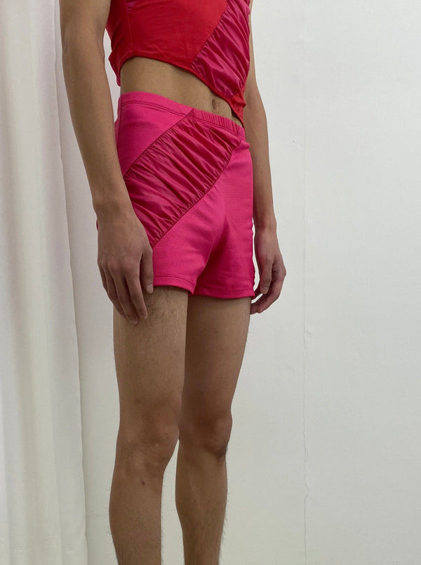 Broken Chamwoe Running Shorts Pink-Sung Ju-APOC STORE