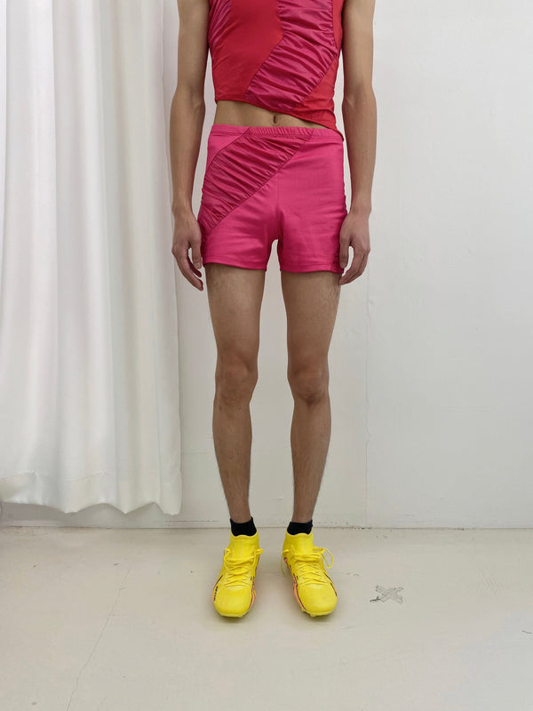 Broken Chamwoe Running Shorts Pink-Sung Ju-APOC STORE