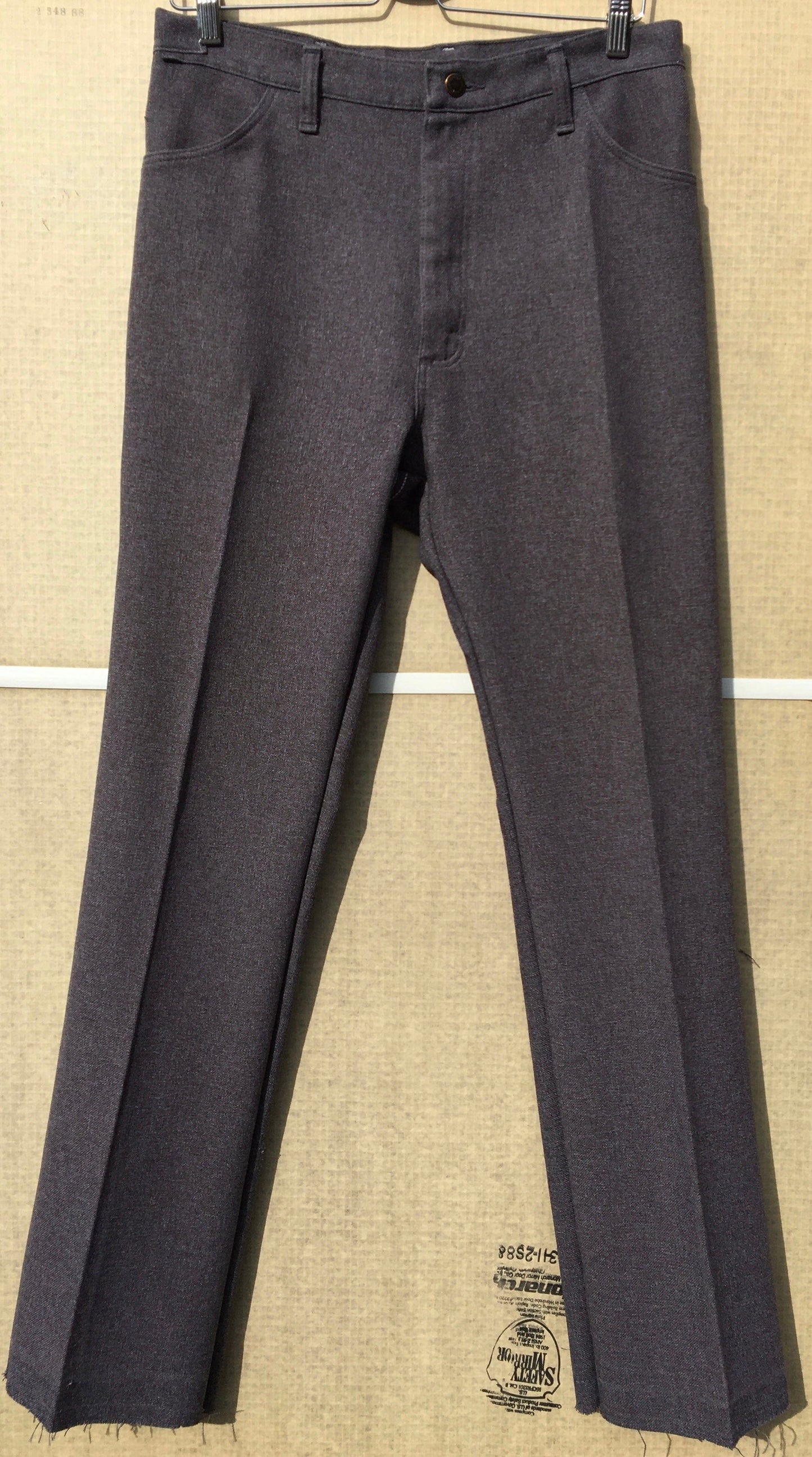 Grey Deconstructed Vintage Polyester Trousers-Jetpack Hom(m)e-APOC STORE