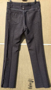 Grey Deconstructed Vintage Polyester Trousers-Jetpack Hom(m)e-APOC STORE