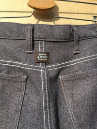 Grey Deconstructed Vintage Polyester Trousers-Jetpack Hom(m)e-APOC STORE