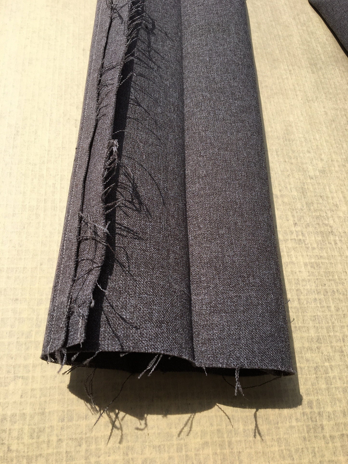 Grey Deconstructed Vintage Polyester Trousers-Jetpack Hom(m)e-APOC STORE