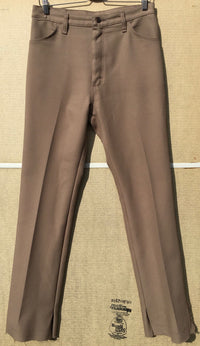 Beige Deconstructed Vintage Polyester Trousers-Jetpack Hom(m)e-APOC STORE