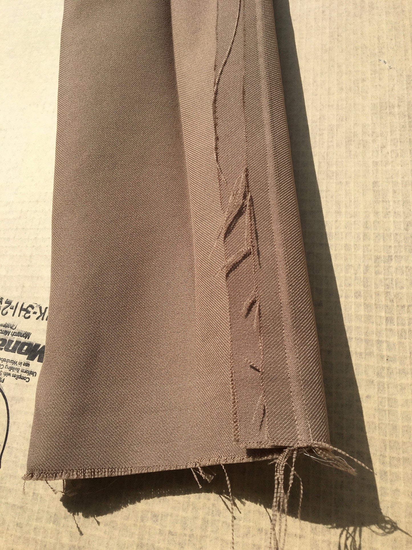 Beige Deconstructed Vintage Polyester Trousers-Jetpack Hom(m)e-APOC STORE