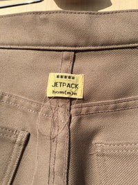 Beige Deconstructed Vintage Polyester Trousers-Jetpack Hom(m)e-APOC STORE