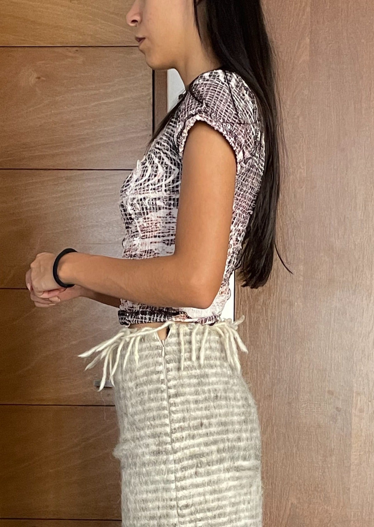 Topographic Stretch Weave Tee-Luna Del Pinal-APOC STORE