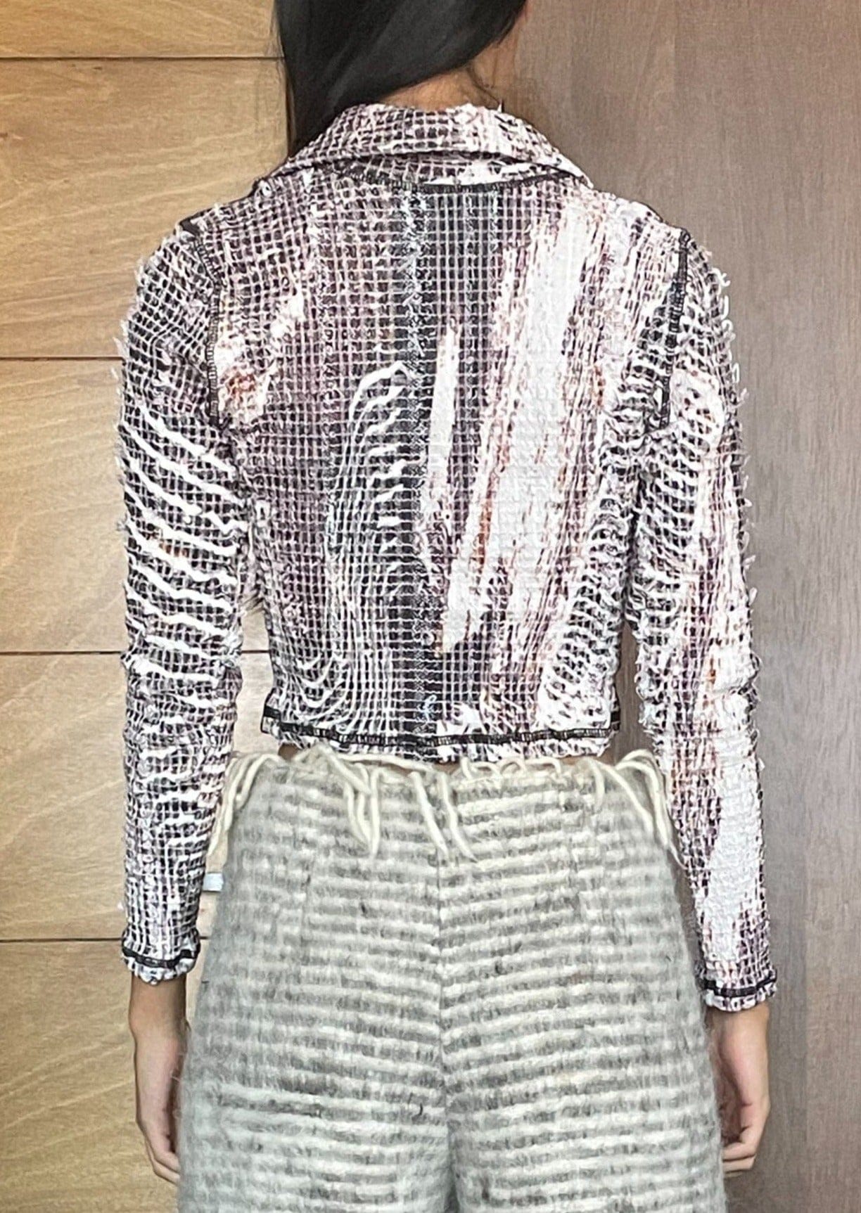 Topographic Stretch Weave LS Polo-Luna Del Pinal-APOC STORE