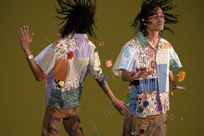 Patchwork Raglan Shirt-Jetpack Hom(m)e-APOC STORE