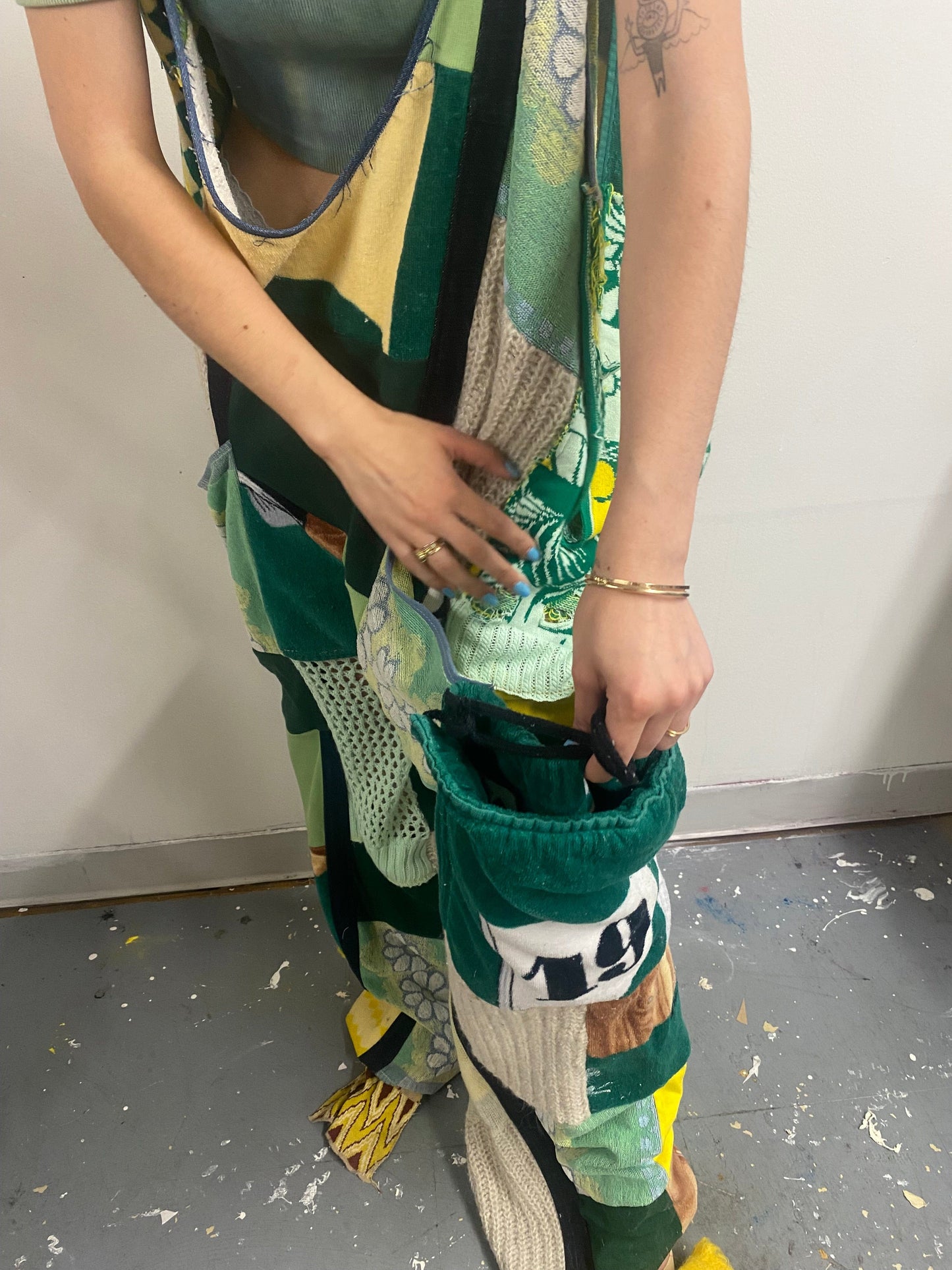 Patchwork Jumpsuit-Olivia Rubens-APOC STORE