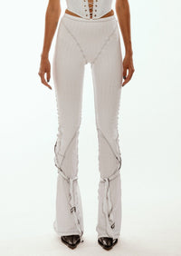 Tie Up Leggings White-Clara Colette Miramon-APOC STORE