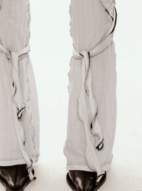 Tie Up Leggings White-Clara Colette Miramon-APOC STORE