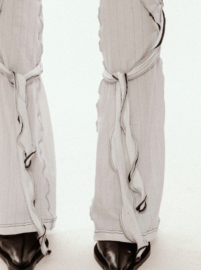 Tie Up Leggings White-Clara Colette Miramon-APOC STORE
