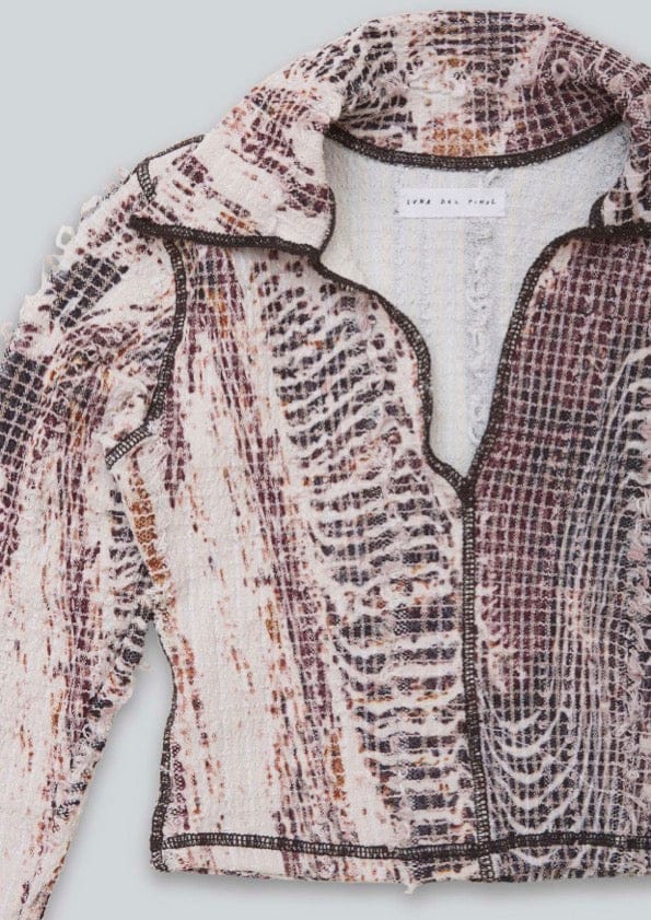 Topographic Stretch Weave LS Polo-Luna Del Pinal-APOC STORE