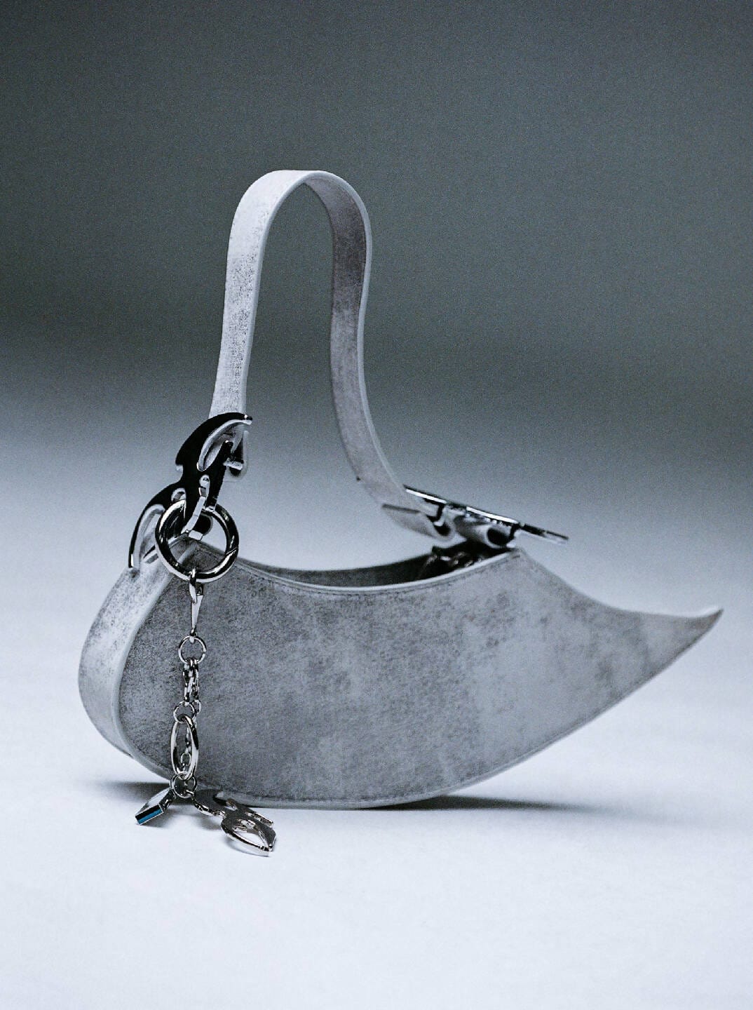 Distressed White Shoulder Bag-Symphony-APOC STORE