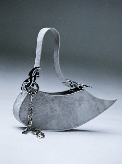 Distressed White Shoulder Bag-Symphony-APOC STORE