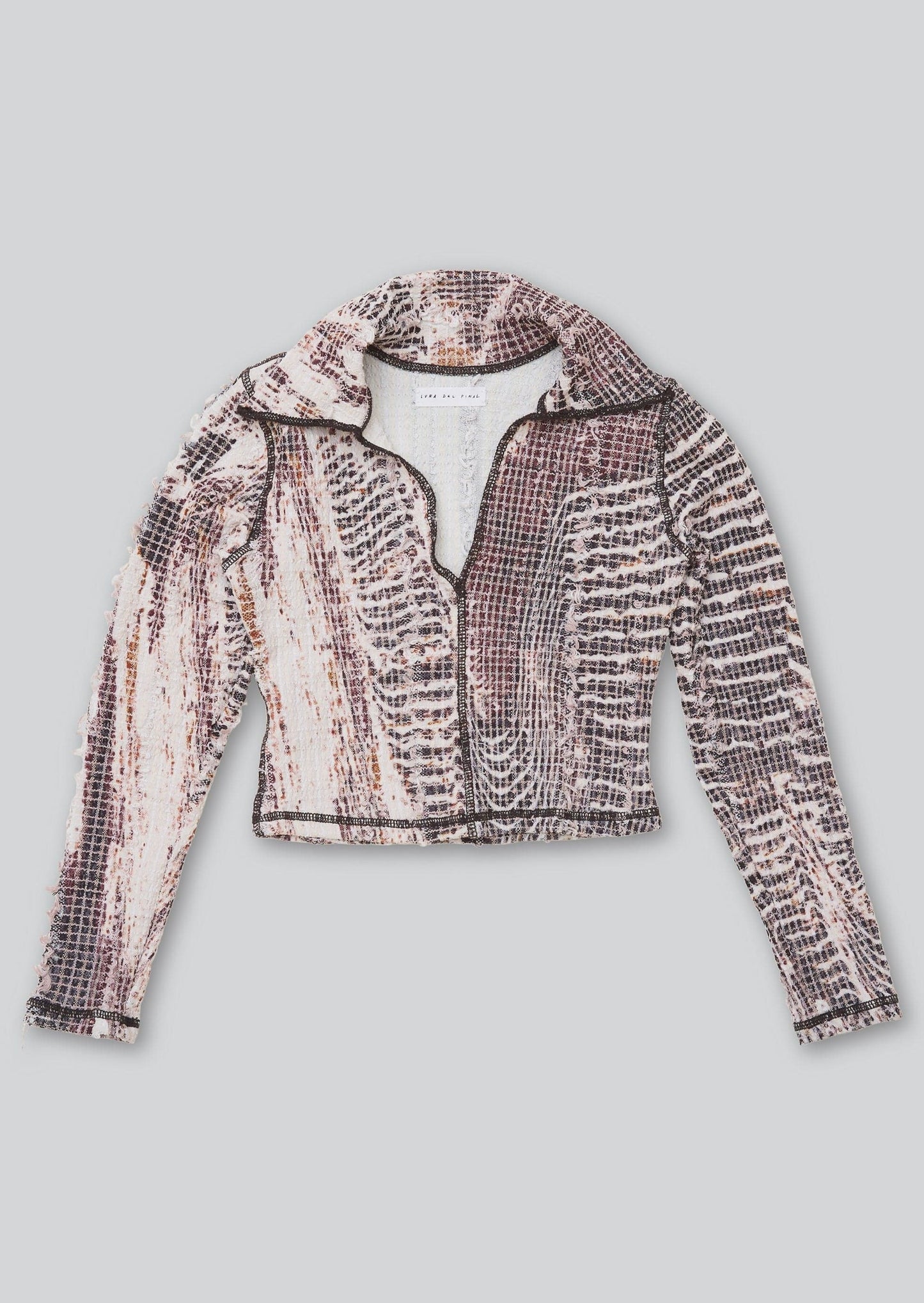 Topographic Stretch Weave LS Polo-Luna Del Pinal-APOC STORE