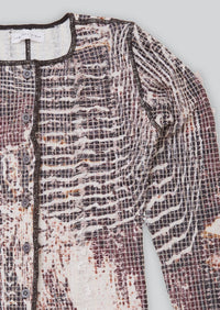 Topographic Stretch Weave Cardigan-Luna Del Pinal-APOC STORE
