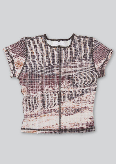 Topographic Stretch Weave Tee-Luna Del Pinal-APOC STORE