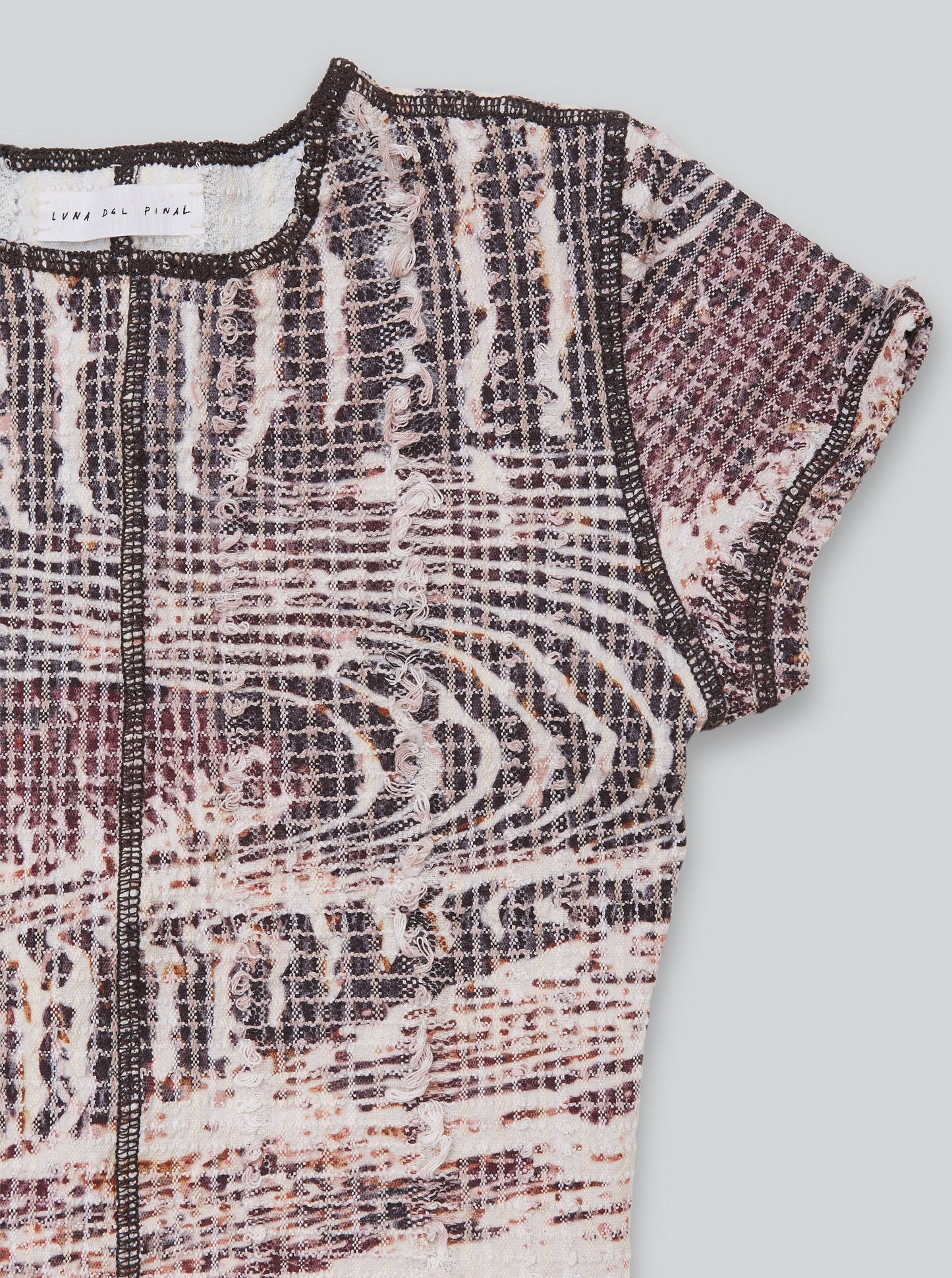 Topographic Stretch Weave Tee-Luna Del Pinal-APOC STORE