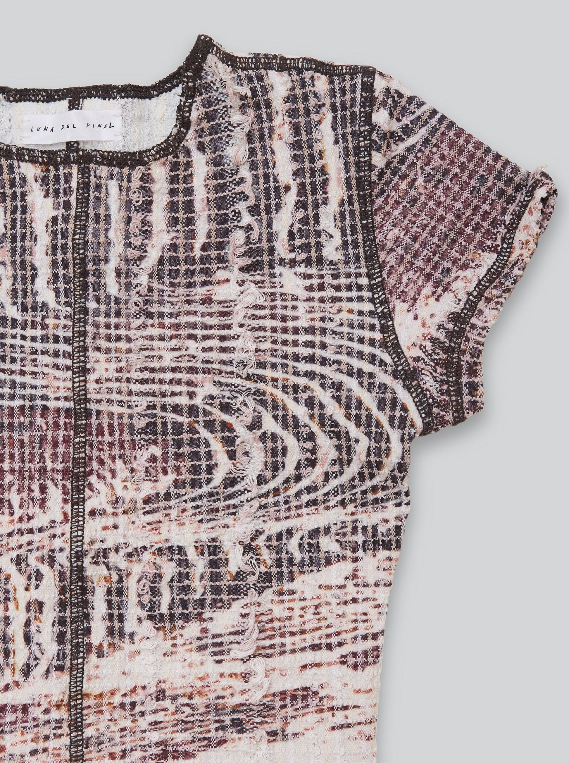 Topographic Stretch Weave Tee-Luna Del Pinal-APOC STORE
