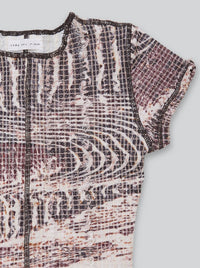 Topographic Stretch Weave Tee-Luna Del Pinal-APOC STORE