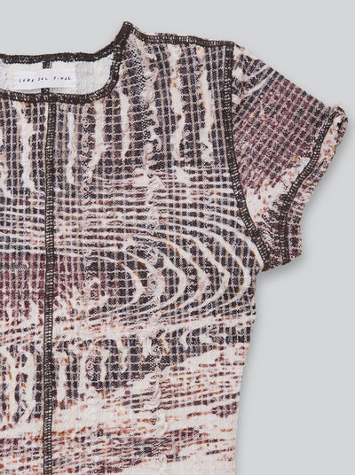 Topographic Stretch Weave Tee-Luna Del Pinal-APOC STORE