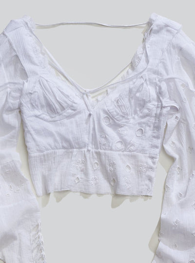 Embroidered Patchwork Fairy Top-Luna Del Pinal-APOC STORE