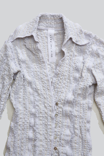 Stretch Weave Pin Shirt-Luna Del Pinal-APOC STORE