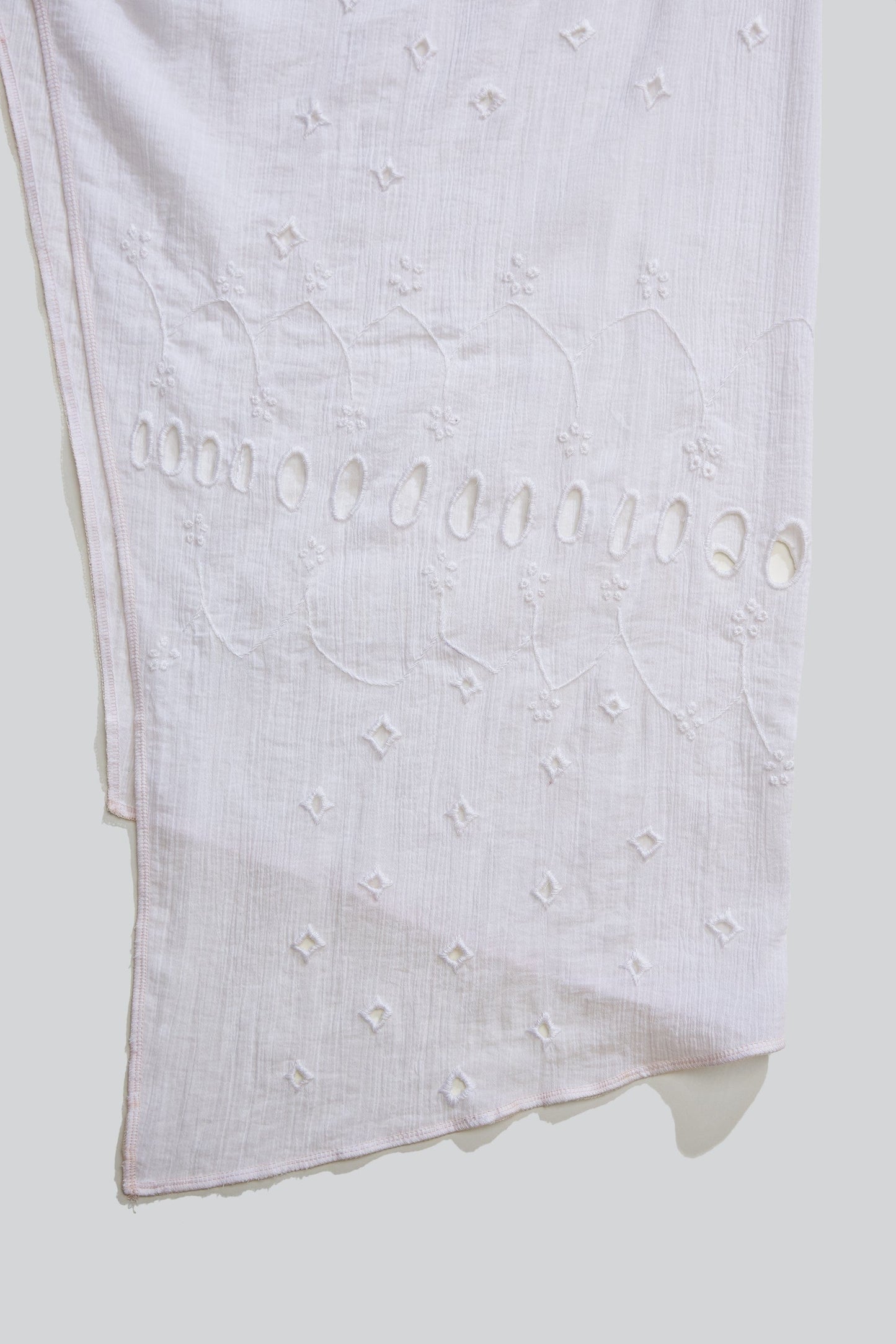 Embroidered Sarong Skirt w/ Pink Overlock-Luna Del Pinal-APOC STORE