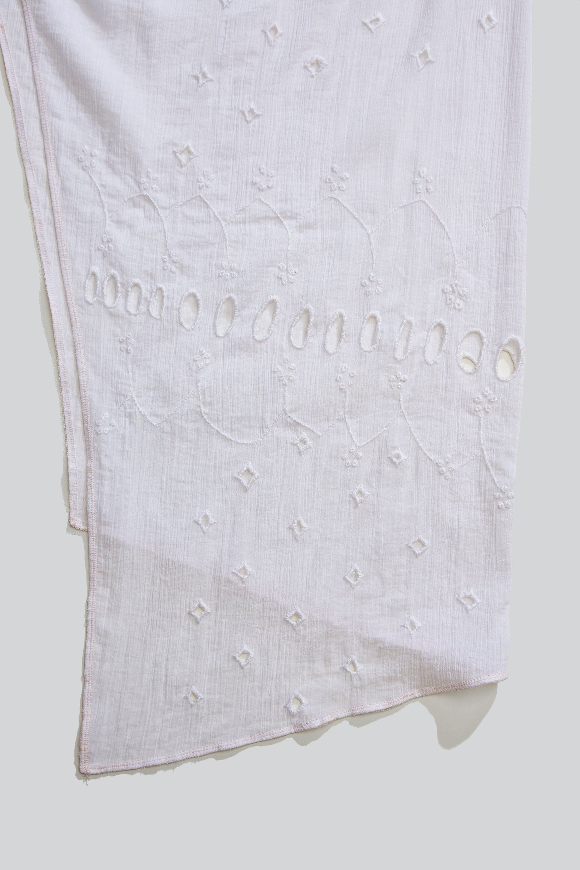 Embroidered Sarong Skirt w/ Pink Overlock-Luna Del Pinal-APOC STORE