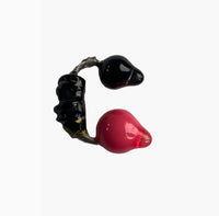 Large Resin Earcuff Black Pink-Lueder x Kkrreeiiss-APOC STORE