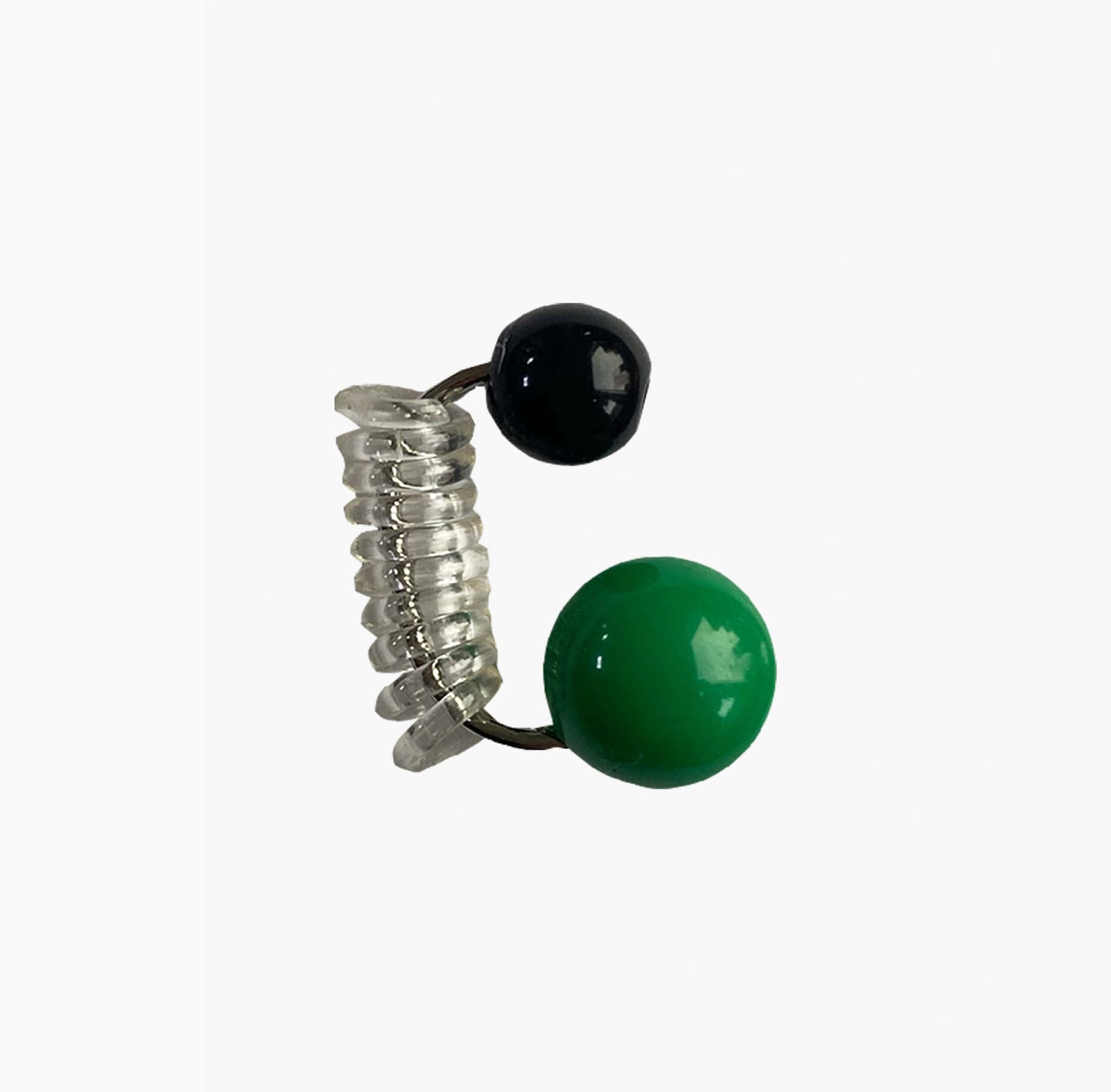 Large Spiral Earcuff Black Green-Lueder x Kkrreeiiss-APOC STORE
