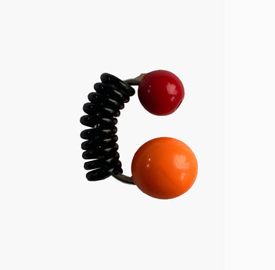 Large Spiral Earcuff Orange Red Black-Lueder x Kkrreeiiss-APOC STORE