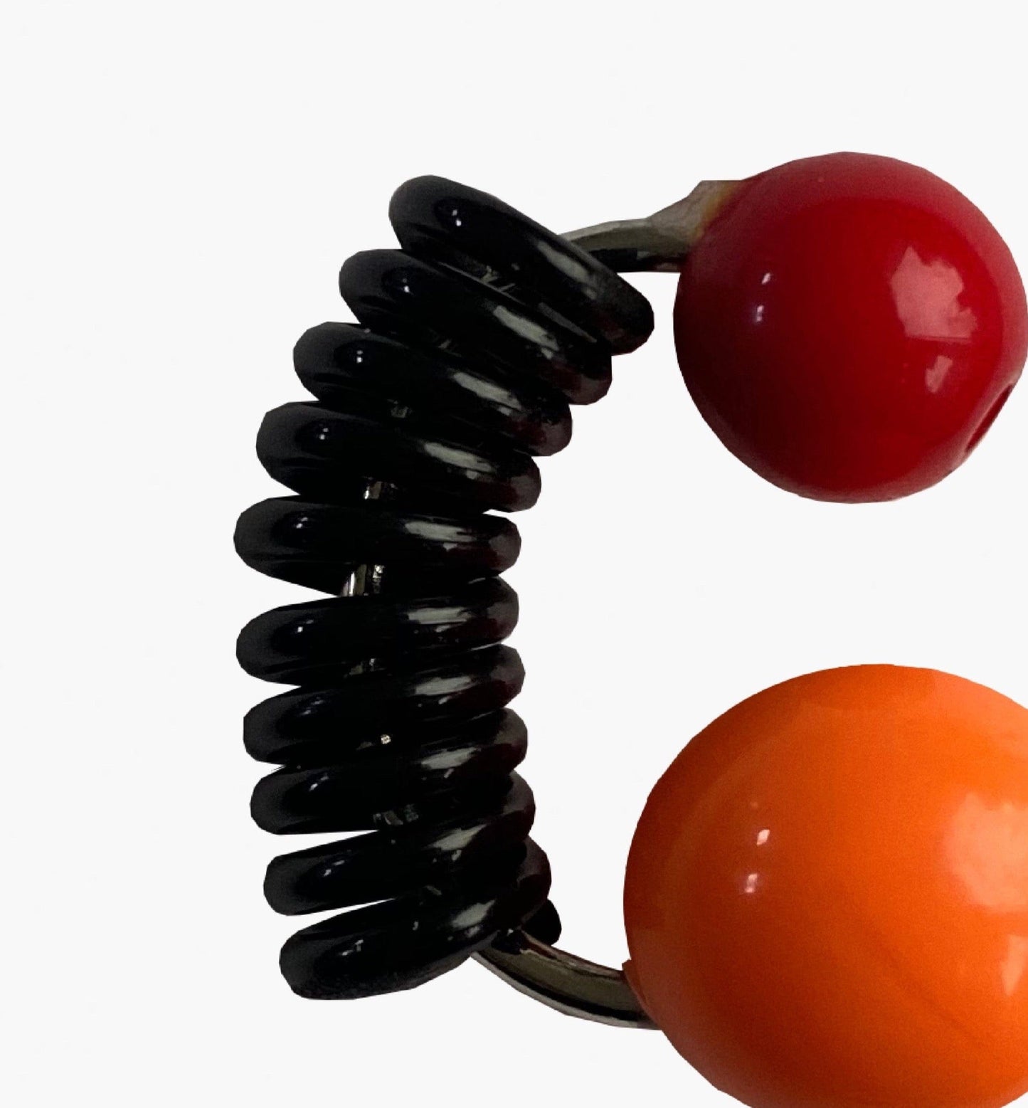 Large Spiral Earcuff Orange Red Black-Lueder x Kkrreeiiss-APOC STORE