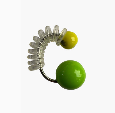 Large Spiral Earcuff White Yellow Green-Lueder x Kkrreeiiss-APOC STORE
