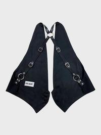 Leather Harness Waistcoat Black-Ella Boucht-APOC STORE