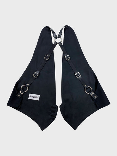 Leather Harness Waistcoat Black-Ella Boucht-APOC STORE