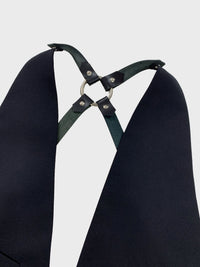 Leather Harness Waistcoat Black-Ella Boucht-APOC STORE