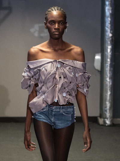 Draped Crystal Corset Jacket-Lou de Bètoly-APOC STORE