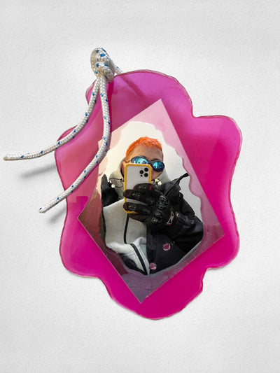 Magenta Small Mirror-STEFANIA RUGGIERO-APOC STORE