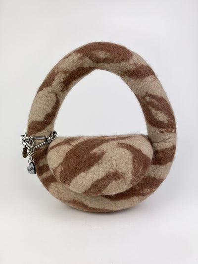 Beige Marbled Oval Bag-Carboot-APOC STORE