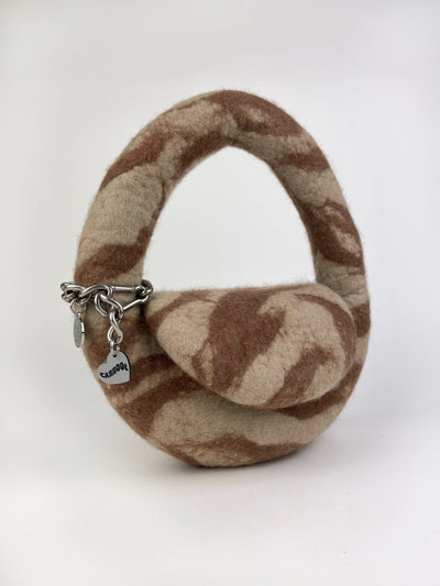 Beige Marbled Oval Bag-Carboot-APOC STORE