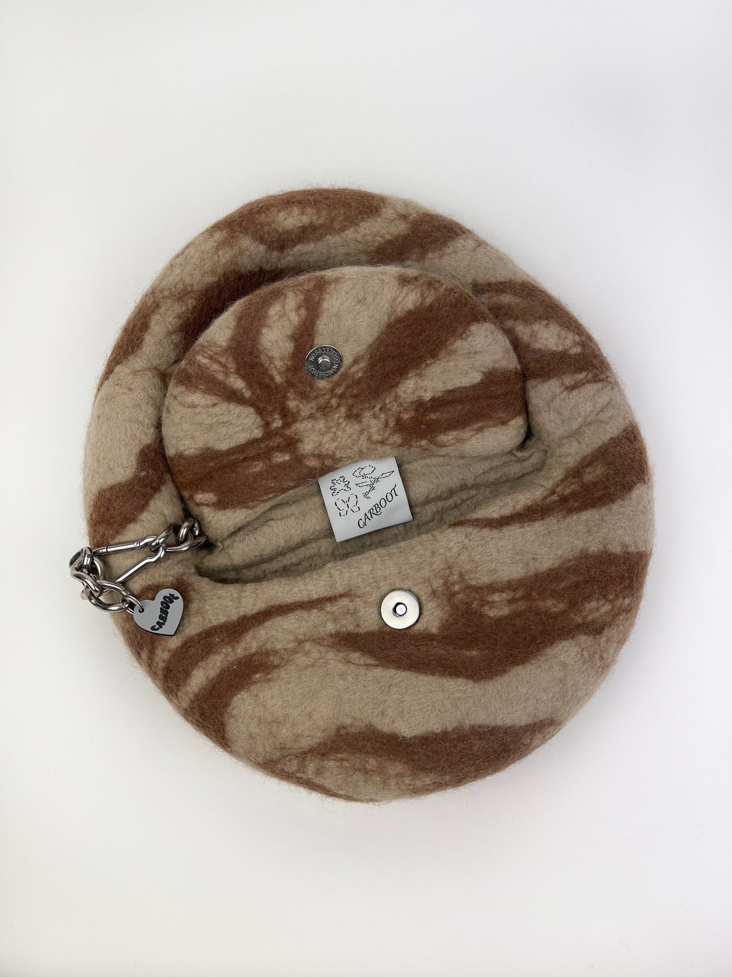 Beige Marbled Oval Bag-Carboot-APOC STORE