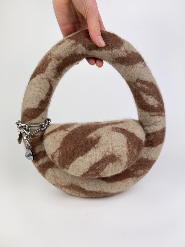 Beige Marbled Oval Bag-Carboot-APOC STORE