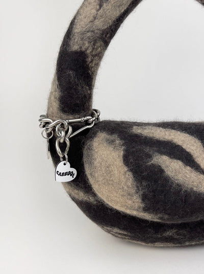 Bitter Choc Marbled Oval Bag-Carboot-APOC STORE