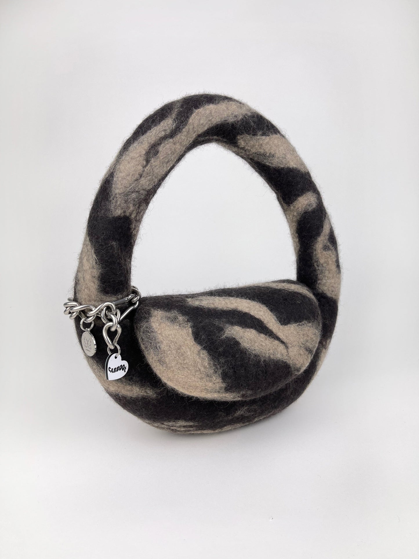 Bitter Choc Marbled Oval Bag-Carboot-APOC STORE