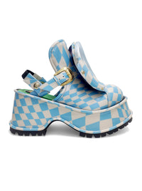 Baby Blue Check Grape Sandals-MOTOGUO-APOC STORE