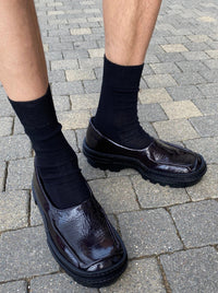 Black Moccasins in Patent Leather-Hernán Guardamagna-APOC STORE